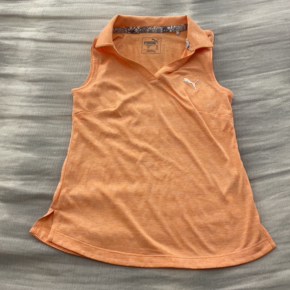 Puma Girls’ Heather Sleeveless Golf Polo size S